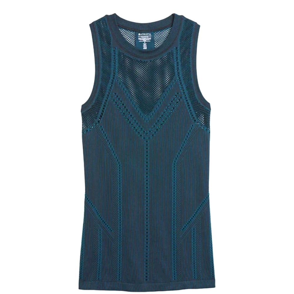 🔥SALE🔥3X$35 Athleta Oxygen Two Toned Tank - Teal & Black - Size Extra Small